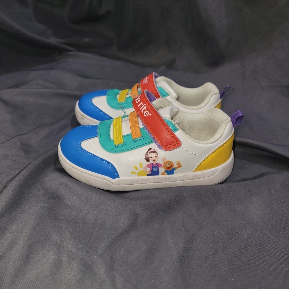 Ms Rachel Stride Rite Shoes 7M Hook Loop Elastic Laces Rainbow Toddler 7
